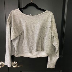 American Apparel Striped Grey Long Sleeve